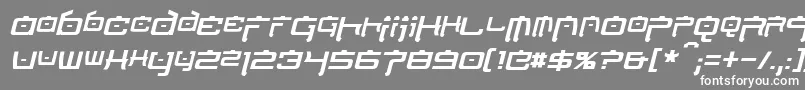 NipponTechItalic Font – White Fonts on Gray Background