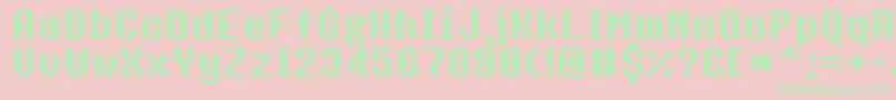 8bitoperatorplusBold Font – Green Fonts on Pink Background