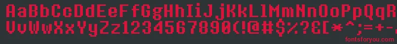 8bitoperatorplusBold Font – Red Fonts on Black Background