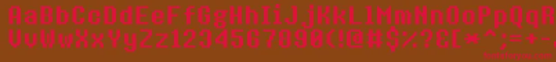 8bitoperatorplusBold Font – Red Fonts on Brown Background