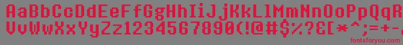 Подробнее о шрифте 8bitoperatorplusBold Шрифт 8bitoperatorplusBold – красные шрифты на сером фоне
