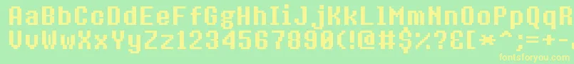More about 8bitoperatorplusBold Font 8bitoperatorplusBold Font – Yellow Fonts on Green Background