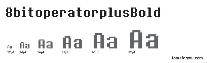 8bitoperatorplusBold-fontin koot