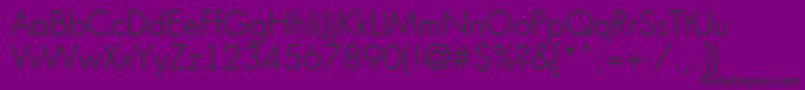 AFuturicabsLight Font – Black Fonts on Purple Background