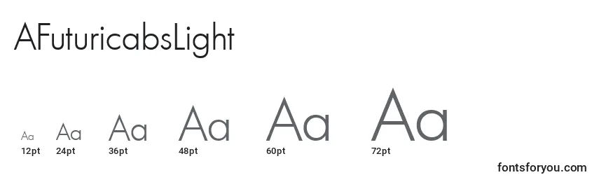 AFuturicabsLight Font Sizes