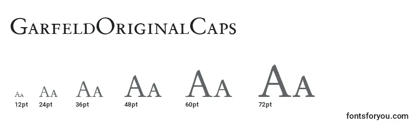 GarfeldOriginalCaps Font Sizes