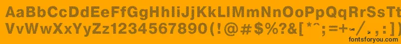 StripeDb Font – Black Fonts on Orange Background