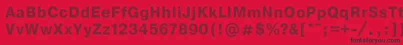 StripeDb Font – Black Fonts on Red Background