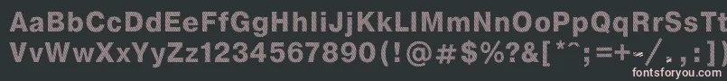 Czcionka StripeDb – różowe czcionki na czarnym tle