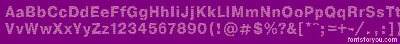 Czcionka StripeDb – różowe czcionki na fioletowym tle