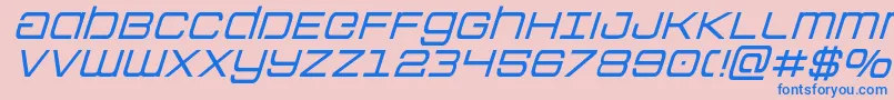 Colonymarinesital Font – Blue Fonts on Pink Background