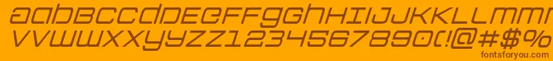 Colonymarinesital Font – Brown Fonts on Orange Background