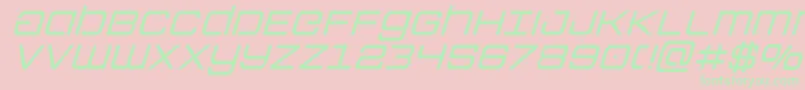 Colonymarinesital Font – Green Fonts on Pink Background