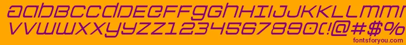 Colonymarinesital Font – Purple Fonts on Orange Background