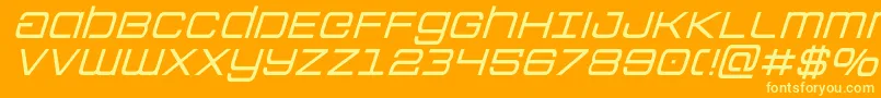 Colonymarinesital Font – Yellow Fonts on Orange Background