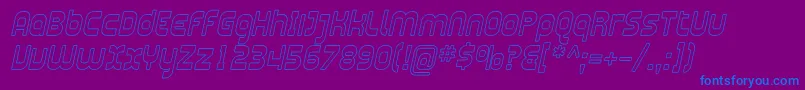 Plasma10-Schriftart – Blaue Schriften auf violettem Hintergrund