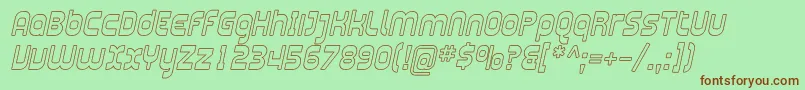 Plasma10 Font – Brown Fonts on Green Background