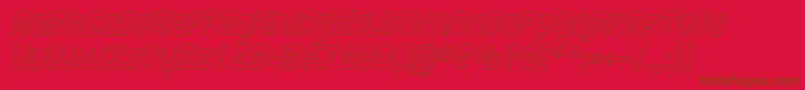 Plasma10 Font – Brown Fonts on Red Background