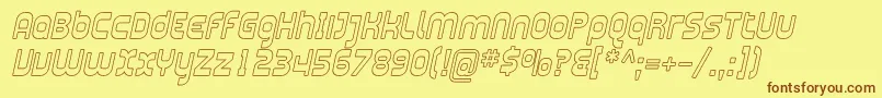 fuente Plasma10 – Fuentes Marrones Sobre Fondo Amarillo