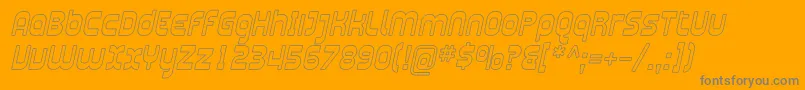 Plasma10-Schriftart – Graue Schriften auf orangefarbenem Hintergrund