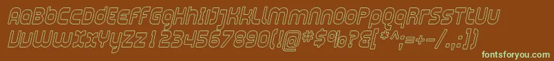 Plasma10 Font – Green Fonts on Brown Background