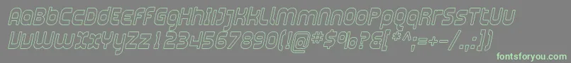 フォントPlasma10 – 灰色の背景に緑のフォント