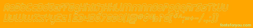 Plasma10 Font – Green Fonts on Orange Background