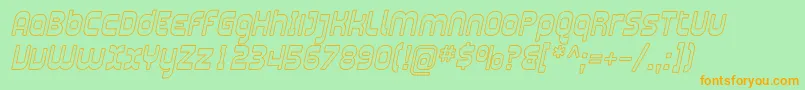 Plasma10 Font – Orange Fonts on Green Background