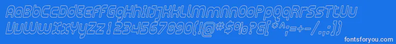 Plasma10-Schriftart – Rosa Schriften auf blauem Hintergrund