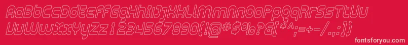 Plasma10-Schriftart – Rosa Schriften auf rotem Hintergrund