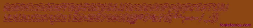 Plasma10 Font – Purple Fonts on Brown Background
