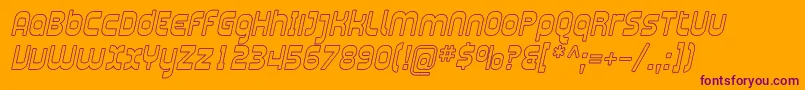 Fonte Plasma10 – fontes roxas em um fundo laranja