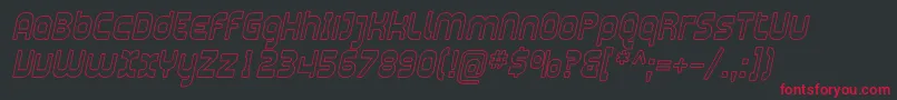 Plasma10 Font – Red Fonts on Black Background