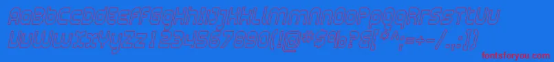 Plasma10-Schriftart – Rote Schriften auf blauem Hintergrund