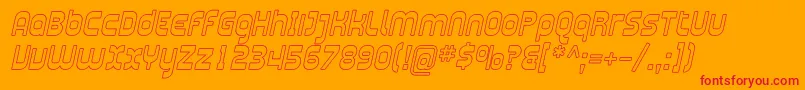 Plasma10 Font – Red Fonts on Orange Background