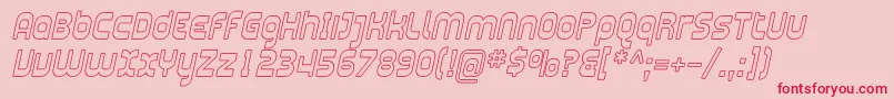 Plasma10 Font – Red Fonts on Pink Background