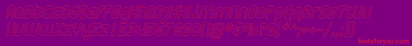 Plasma10-Schriftart – Rote Schriften auf violettem Hintergrund