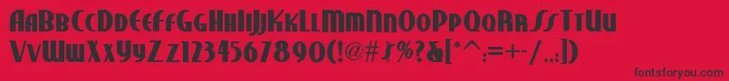 StudebakerNfBold Font – Black Fonts on Red Background