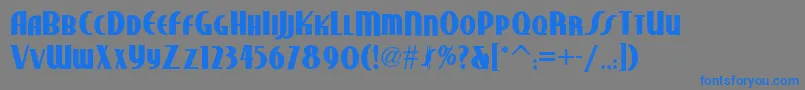 StudebakerNfBold-Schriftart – Blaue Schriften auf grauem Hintergrund