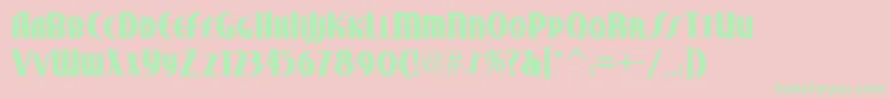 StudebakerNfBold-Schriftart – Grüne Schriften auf rosa Hintergrund