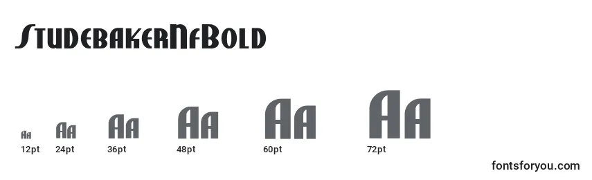 StudebakerNfBold Font Sizes
