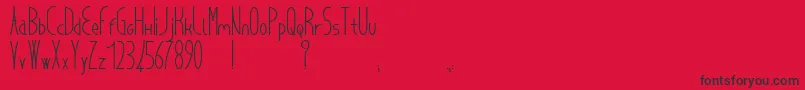 Cancello Font – Black Fonts on Red Background