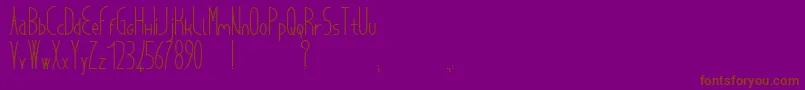 Cancello Font – Brown Fonts on Purple Background