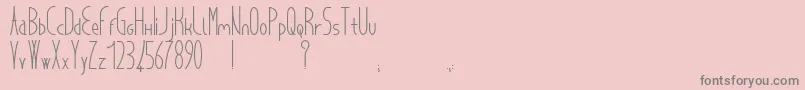 Cancello Font – Gray Fonts on Pink Background