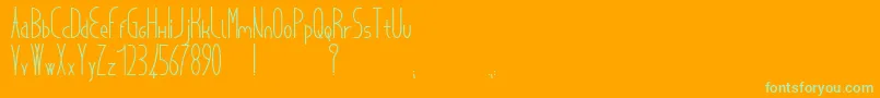 Cancello Font – Green Fonts on Orange Background