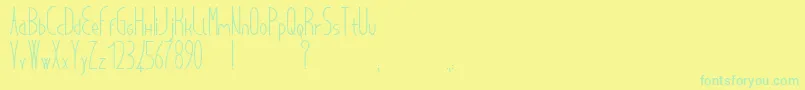 Cancello Font – Green Fonts on Yellow Background