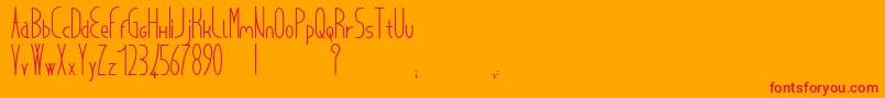 Cancello Font – Red Fonts on Orange Background