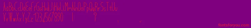 Cancello Font – Red Fonts on Purple Background