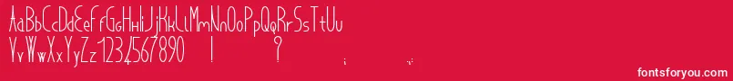 Cancello Font – White Fonts on Red Background
