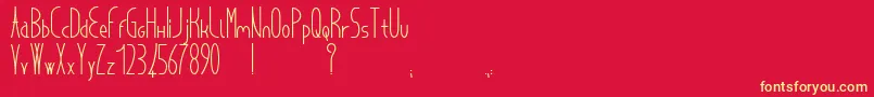 Cancello Font – Yellow Fonts on Red Background